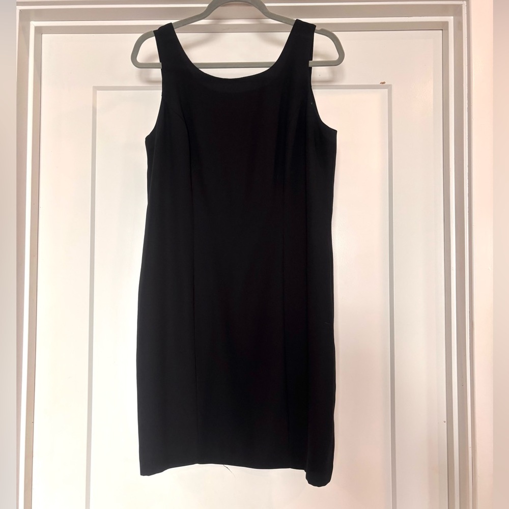 Vintage Casual Corner Black Classic Sleeveless Sheath Dress- Size 10